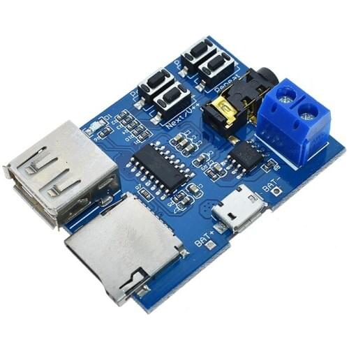 1pcs TF card U disk MP3 Format decoder board module amplifier decoding audio Player