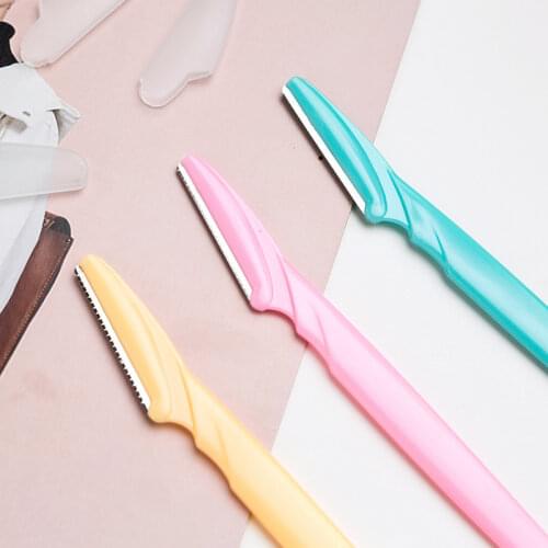 3Pcs/Set Womens Razors Makeup Facial Eyebrow Lip Razor Hair Remover Sharp Stainless Steel Cutting Knife Safety Razor