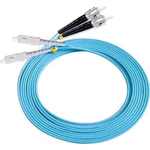 5pcs/lot SC/UPC-ST/UPC OM3 Multimode Fiber Patch cord Duplex MM Jumper Cable,PVC Jacket,.Length or Connector can be customized
