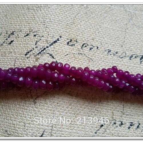 Purple Red 2Strands/Pack 2.5*4MM Abacus Shape Natural Semi-precious Stone Jewelry Beads