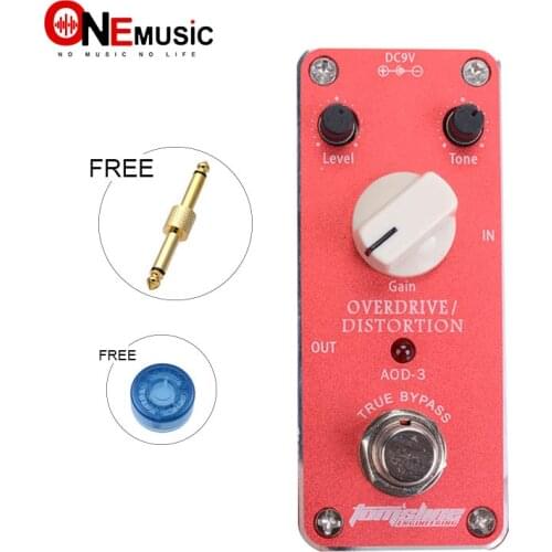 Aroma AOD-3 Overdrive Distortion Mini guitar effect pedal Truebypass+Free Connector
