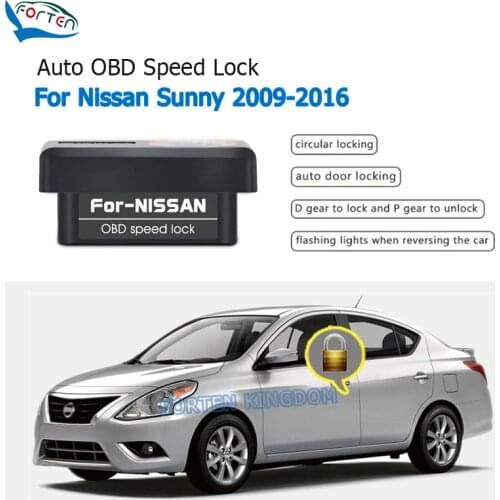 Forten Kingdom Car Auto OBD Plug And Play Speed Lock & Unlock Device 4 Door For Nissan Sunny 2009-2016