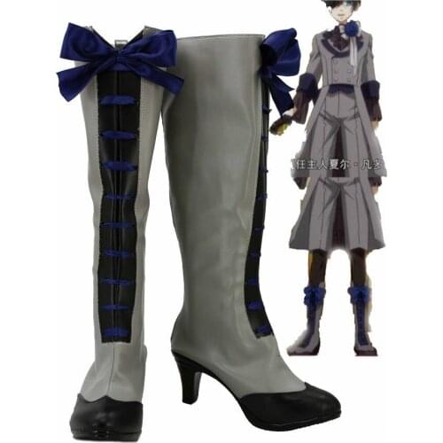 Black Butler 3 Kuroshitsuji Ciel Cosplay Shoes Boots Custom Made 2