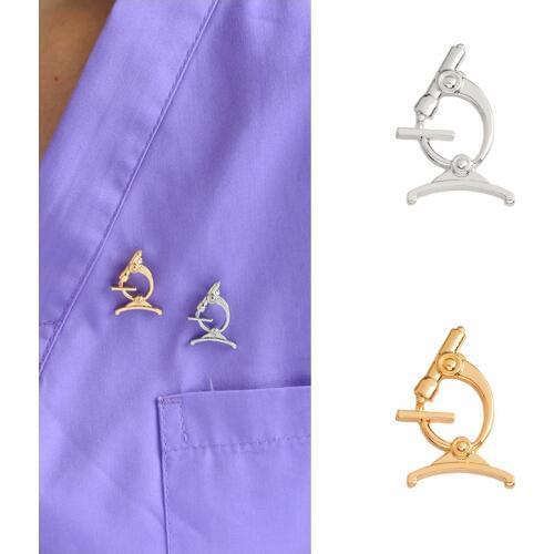 Pins and brooches Microscope brooch Microscope jewelry Gifts for Biologist Scientist medical school teacher students