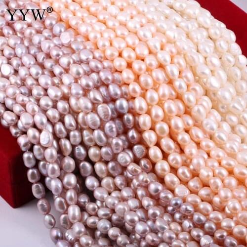 4/5/6/7/8/9/10mm Pink Purple White Cultured Freshwater Pearl Beads Rice Natural Beads For Necklace DIY Jewelry Making A Grade