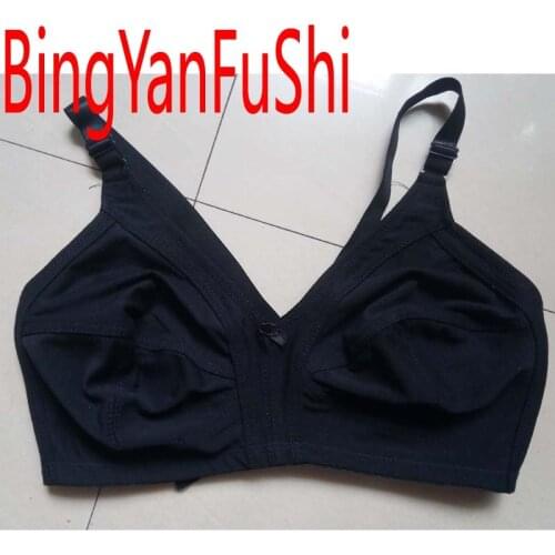 Black bra 50 48 46 44 42 40 38 36 C D E F G cup bras for women push up sexy lace mother lingerie cotton t-shirt bralette C01
