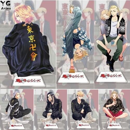 Anime Tokyo Revengers Figure Acrylic Stand Manjiro Ken Takemichi Hinata Atsushi Cosplay Model Plate Desk Decor Standing Fans Hot