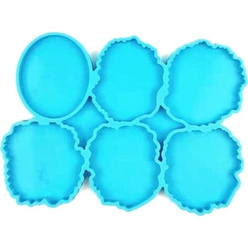 Hot Sale Tray Epoxy Resin Mold Six Irregular Circles Silicone Bracket Decoration Mould DIY Crafts Decorations Casting Tools