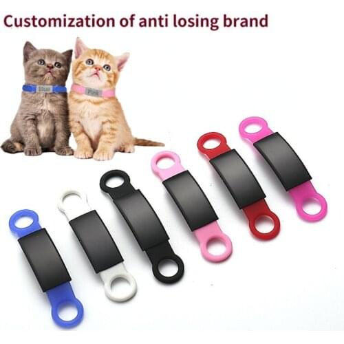 Personalized ID Tags Dog Stainless Steel Free Engraving Nameplate Tags for Cat Puppy Pet Collar Anti-lost Nameplate Accessories