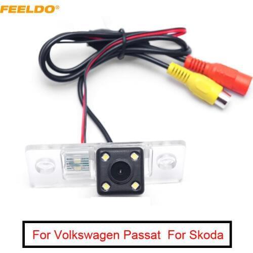 FEELDO Car Backup Rear View Camera For Volkswagen Passat B5/Tiguan(07~10)/Polo(03~10) Sedan /Santana(04~08)/Golf 5/Fabia