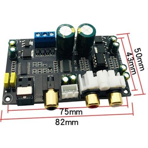 Coaxial + Optical Fiber DAC Audio Decoder Board CS8416 CS4398 Chip 24Bit 192KHz Sound Card Decoding Module DAC Decoder Board