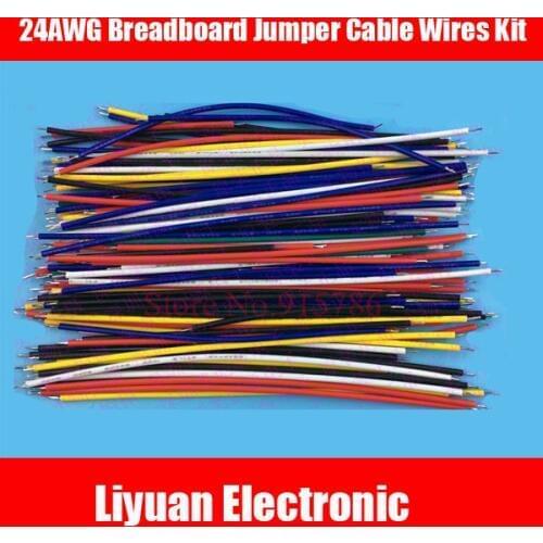 130Pcs 24AWG Breadboard Jumper Cable Wires Kit Tinning Double Tinned Component Pack Colorful 13 Types 10 Pcs each 5CM 8CM 10CM