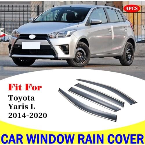 Car Window Visor Door Rain Sun Shield Side Windows Cover Trim Auto Accessories For Toyota Yaris L 2014-2020 Window Rain Cover