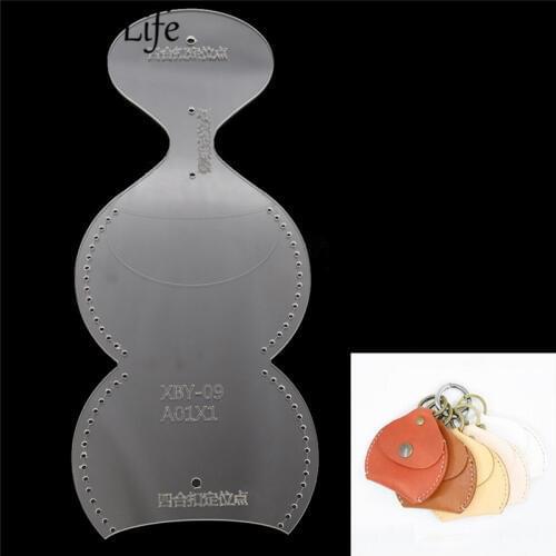 Lychee Life Leather Craft Pattern Template DIY Acrylic Sewing Leather Change Purse Model Handmade Home Sewing Accessories Supply
