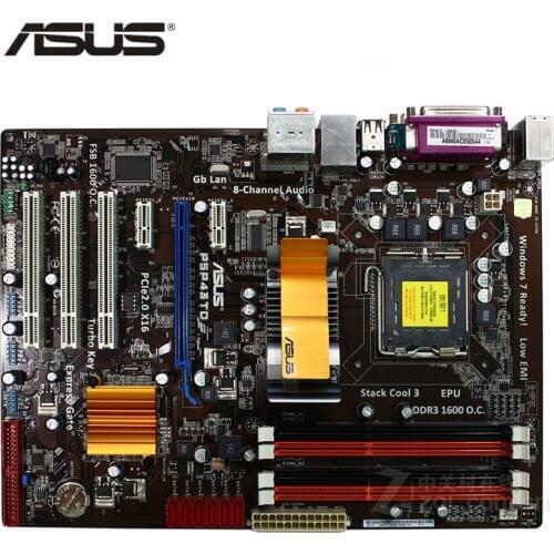 ASUS P5P43TD Motherboard LGA 775 DDR3 16GB For Intel P43 P5P43TD Desktop Mainboard Systemboard SATA II PCI-E X16 Used AMI BIOS
