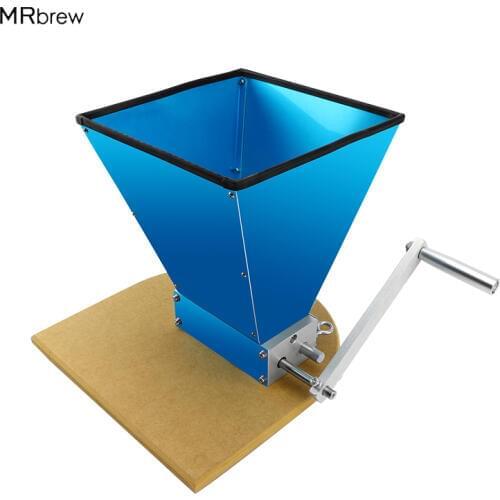 2019 Stainless steel 2 rollers Malt Mill Grain Crusher For Homebrew With Wooden Base Russia Warehouse