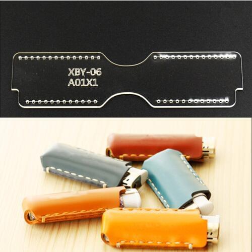 Mini Lighter Bag Holder Acrylic LeatherCraft Pattern Stencil Template 15*4cm
