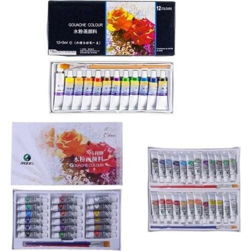 12/18/24 Color Set of Art Watercolor Paint 5ml Tube Rich Vivid Color for Student