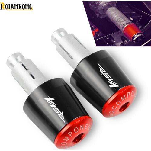 22MM Motorcycle Handlebar Hand Grips Handle Bar End Cap Cover FOR Aprilia RSV4 FACTORY 2010 2012 2013 2014 2015 2016 2017 2018