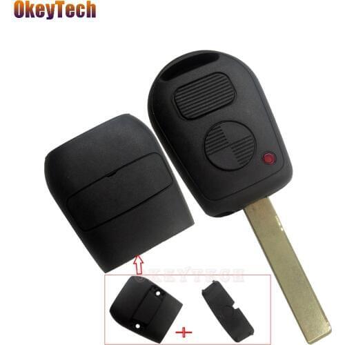 OkeyTech for Bmw 2 Button Blank Uncut HU92 Blade 2 Track Remote Car Key Shell Replacement Cover Case Fob For BMW E38 E39 E36 Z3
