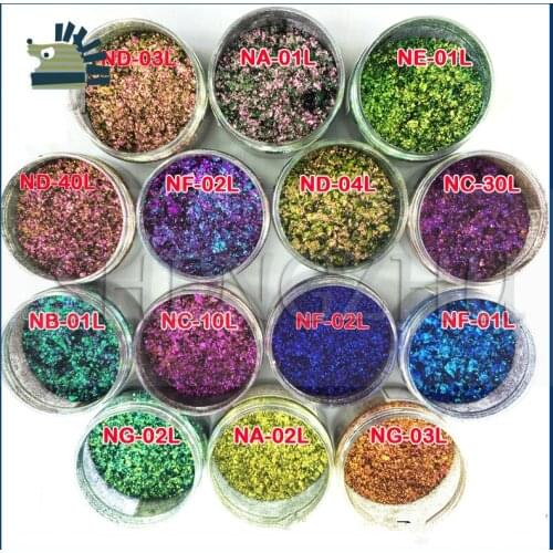 Wholesale Price 50g Chameleon Flakes Magic Effect Flakes Chrome Nail Powder Glitter Sequins Nail Art Gel Nail Polish Manicure