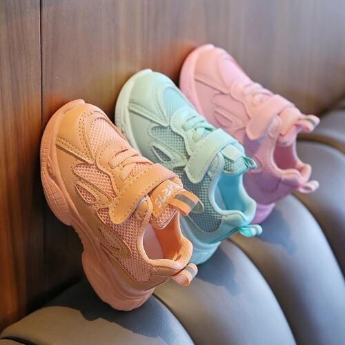 Toddler Baby Orange Mesh Breathable Sneakers For Kids Infant Little Girls Casual Walk Sports Shoes New 2020 0 1 2 4 5 7 Years