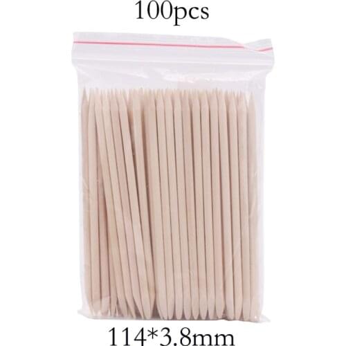 100Pcs/Lot Chopsticks for Manicure Pedicure Care Nails Design Tools Wooden Sticks for the Cuticle Pusher Remover Point Drill
