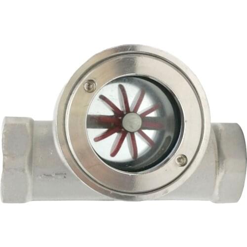 3/8" 1/2" 3/4" 1" -2" BSP Female Window Sight Glass Flow Indicator With Impeller Carbon Steel / SS201Water Oil