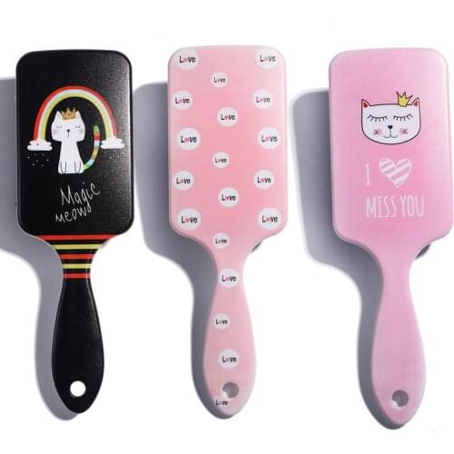 Scalp Massage Comb Anti-static Paddle Brush Hair Styling Tool Cute Women Detangle Hairbrush Curly Hair Wig Detangling Hair Brush