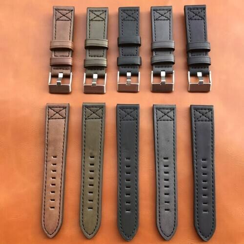 22MM 24MM Watchbands Bracelet Belt Leather High Quality Multicolor Watch Strap Accessories For Men Christmas Gift 2021 New