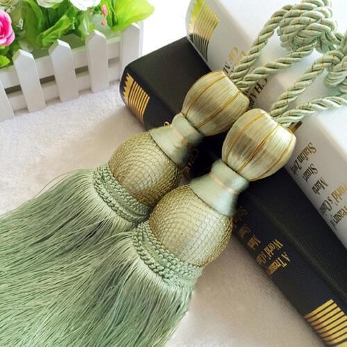 Luxury Home Hanging Ball Curtain Hook Curtain Tie Back Tassels Sewing Lace Beaded Fringe Bandage Lashing Lobbing Decoration