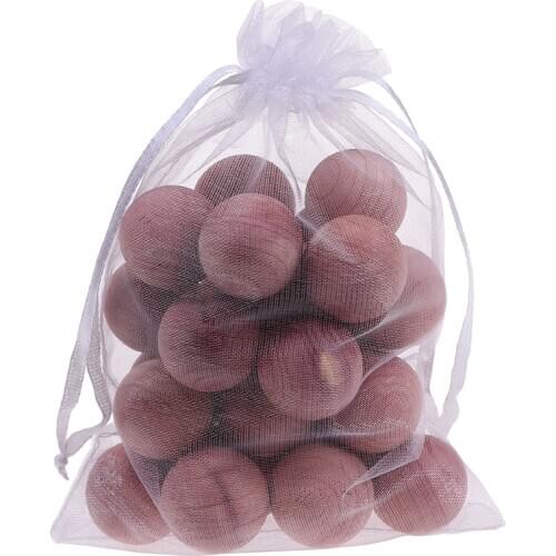 24Pcs Wardrobe Pest Control Wooden Mothballs Moth Repellent Prevent Moistureproof Mildew Deworming Fragrant Wood Ball