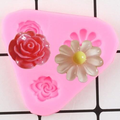 Flower Silicone Molds Cake Border Fondant Mold DIY Party Cake Decorating Tools Chocolate Gumpaste Polymer Resin Candy Moulds