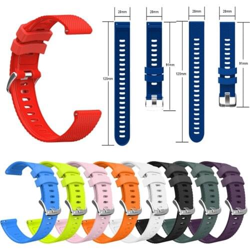 Silicone Watchband for Samsung Gear S2/Gear Sport Watch Strap with Diamond-shaped Strips for Garmin Forerunner 245M/245/645