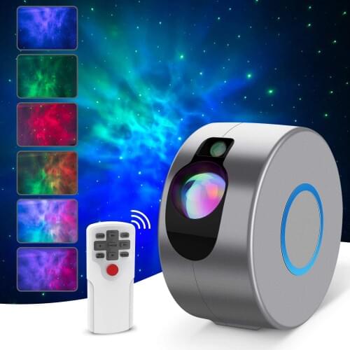 Galaxy Projector Lamp LED Night Light Star Rotating Water Waving Night Light Music Player Bedroom Lamp Galaxy Projector Kid Gift