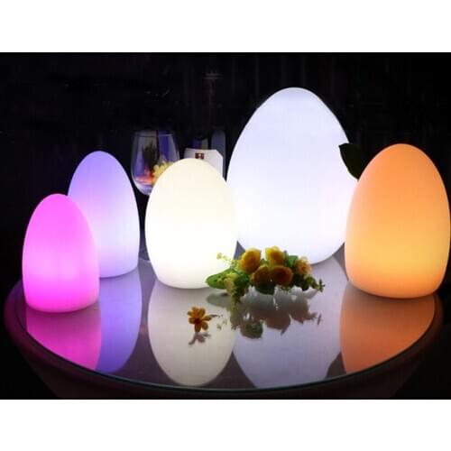 LED Egg Shape Night Light With Remote 16 RGB Colors Bar KTV Cafe Atmosphere Table Light Outdoor Waterproof Christmas Decor Lamp