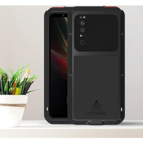 For Sony Xperia 1 II Waterproof Case Shock Dirt Proof Water Resistant Metal Armor Cover Phone Case for Sony Xperia 1 II Case