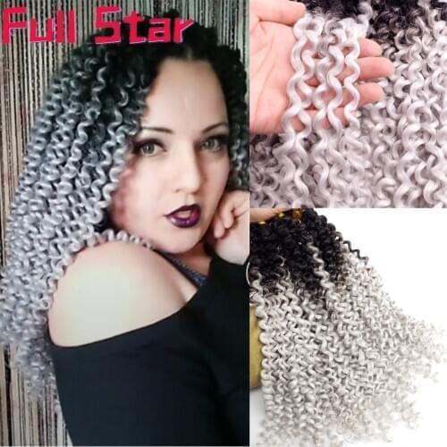 Full star water wave Crochet Hair Extensions Ombre Heat Resistant Synthetic Braiding Hair Bohemian Hair For Crocheting Braids