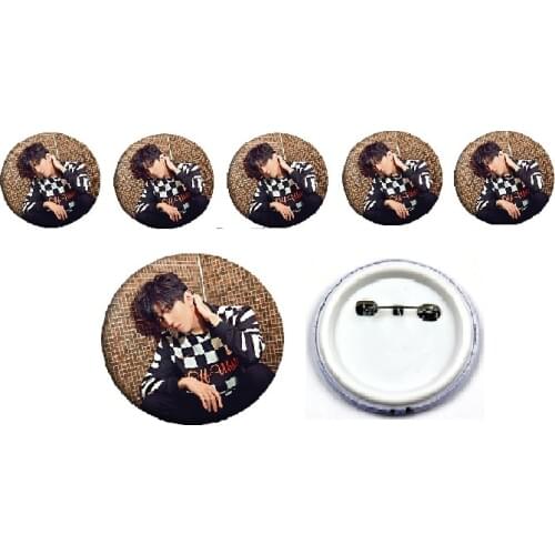 10 PCS Dimash kudaibergen Photos Badge Insignia Kazakhstan Male Art Music Singer Photo Picture Badge Christmas New Year Gift