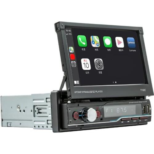 50%HOTT100C 7inch Retractable Car MP5 Player Bluetooth-compatible Calling HD Reversing Image DVD Radio MP4 Player for Vehicles