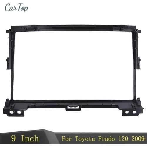 9 Inch Car Radio Fascia DVD Fascias Frame Audio Fitting Adaptor Facia Panel Dashboard For TOYOTA PRADO 120 2009