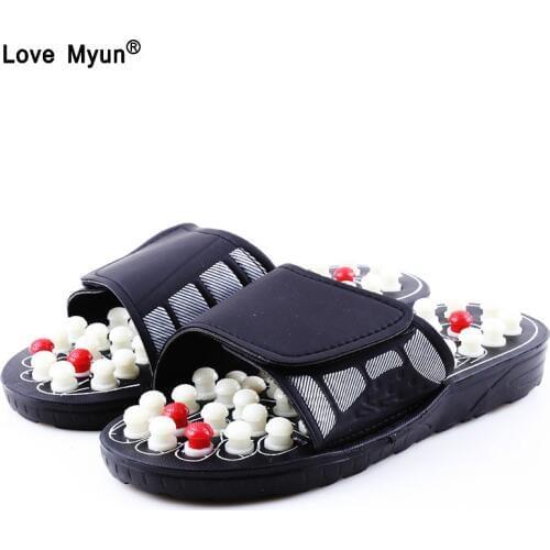 Acupoint Massage Slippers Sandal For Men Feet Chinese Acupressure Therapy Medical Rotating Foot Massager Shoes Unisex 258