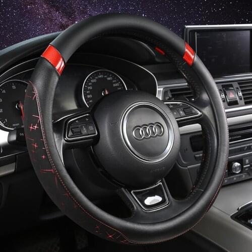 Car Steering-wheel Cover Car-styling Anti-catch Holder Protor Sport Auto Steering Wheel Covers Anti-Slip PU Leather