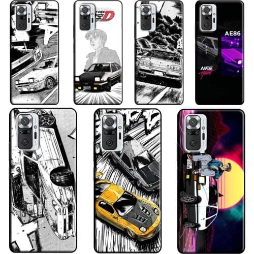 Initial D Phone Case For Xiaomi Redmi Note 10 8 9 Pro Note 8T 9S Coque For Redmi 9C 9T K40 7A 8A 9A
