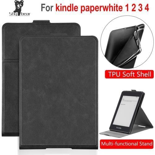PU Case for Amazon Kindle Paperwhite 1 2 3 4 2012 2013 2015 2018 Smart 6 Inch E-book Stand Universal Vertical Auto Sleep/Wake
