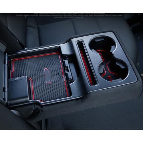 For Mazda CX-5 CX 5 CX5 2017 2018 Gate Slot Pad Non-slip Cup Mats Anti Slip Door Groove Mat Interior Car Styling Accessories LHD