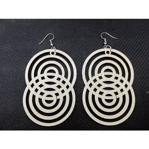 Exotic african wood niove jewelry earring