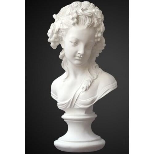 NORDIC STYLE RESIN GIRL PLASTER FIGURE ORNAMENTS OFFICE CHARACTER STATUE FIGURINES DECORATION HOME PORTRAIT SCULPTURE CRAFTS ART