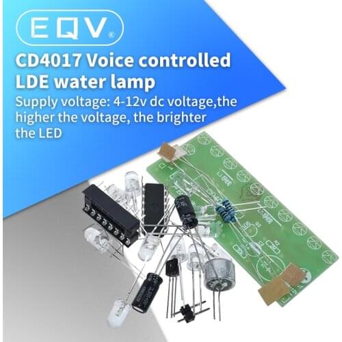 Voice activated LED Water Light Kit CD4017 Lantern Control Fun Electronic Production Teaching Training Diy Electronic Kit Module