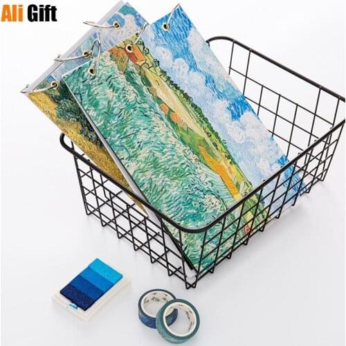 Van Gogh Painting 10-inch Diy Photo Album Ins Style BabyWire Binding Loose-leaf Sticky Type Fotos Storage Book GiftS